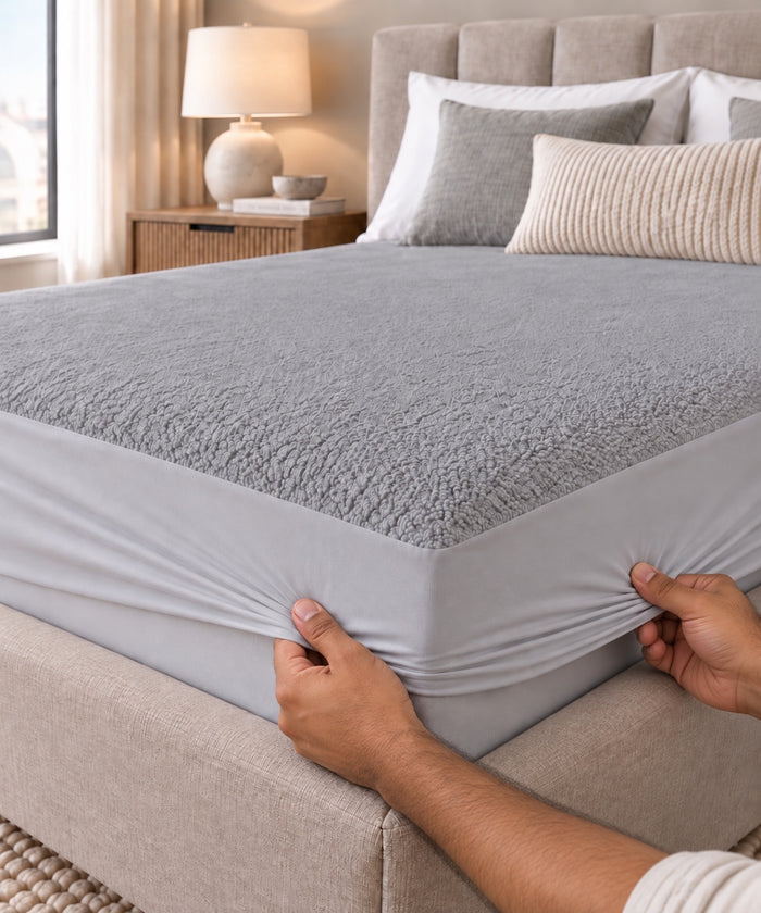 Waterproof Terry Mattress Protector – Grey