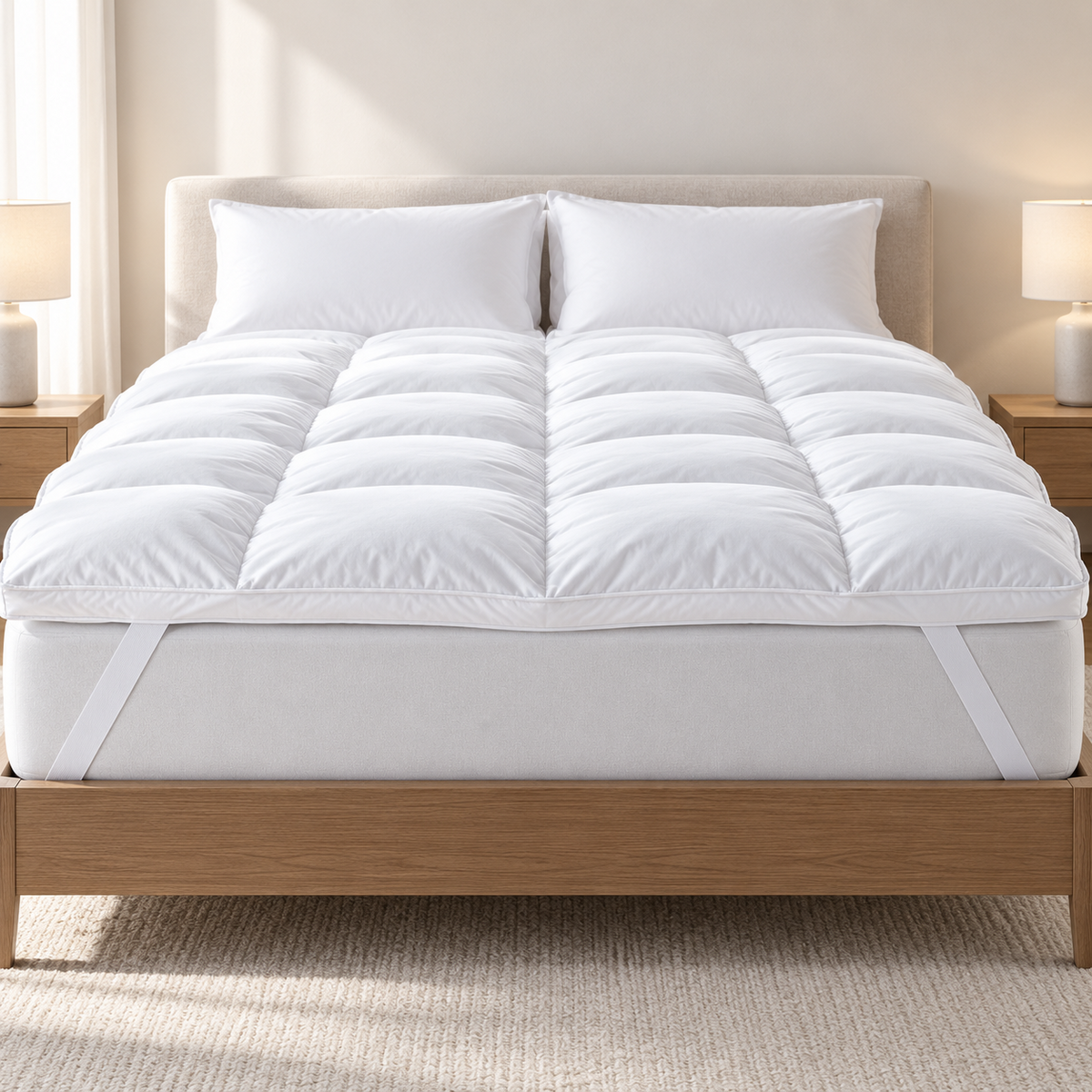 Westy Home white mattress topper — view 1
