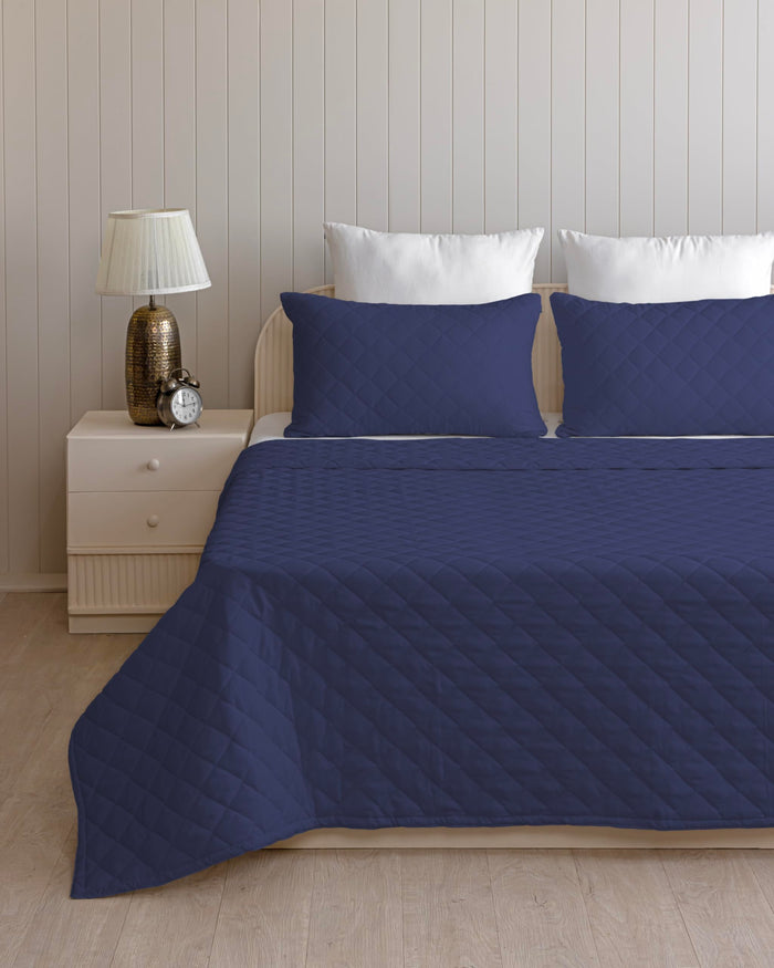 Quilted Dohar – Navy Blue