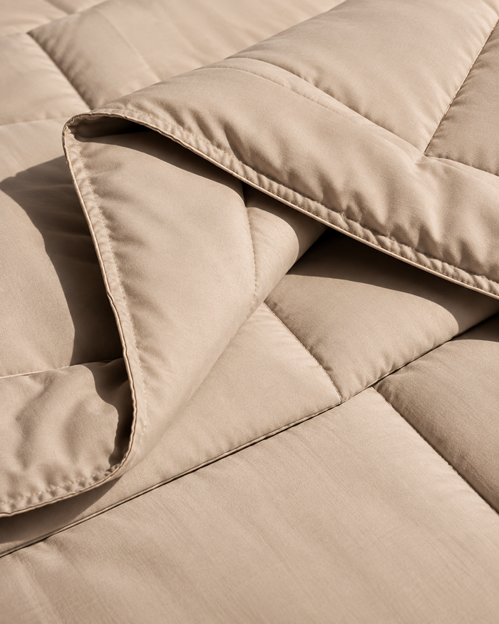 Microfiber Comforter – Beige Solid