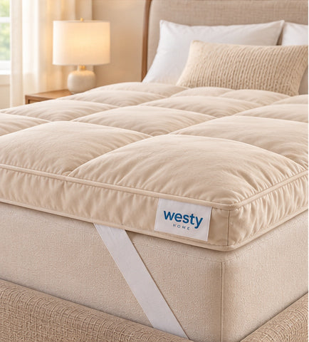 Westy Home beige mattress topper — view 2