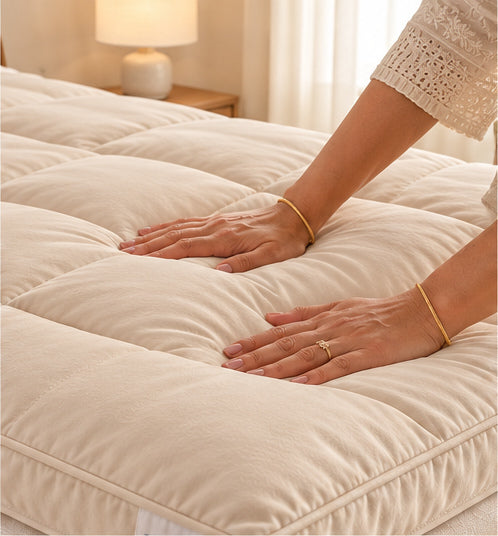 Westy Home beige mattress topper — view 4