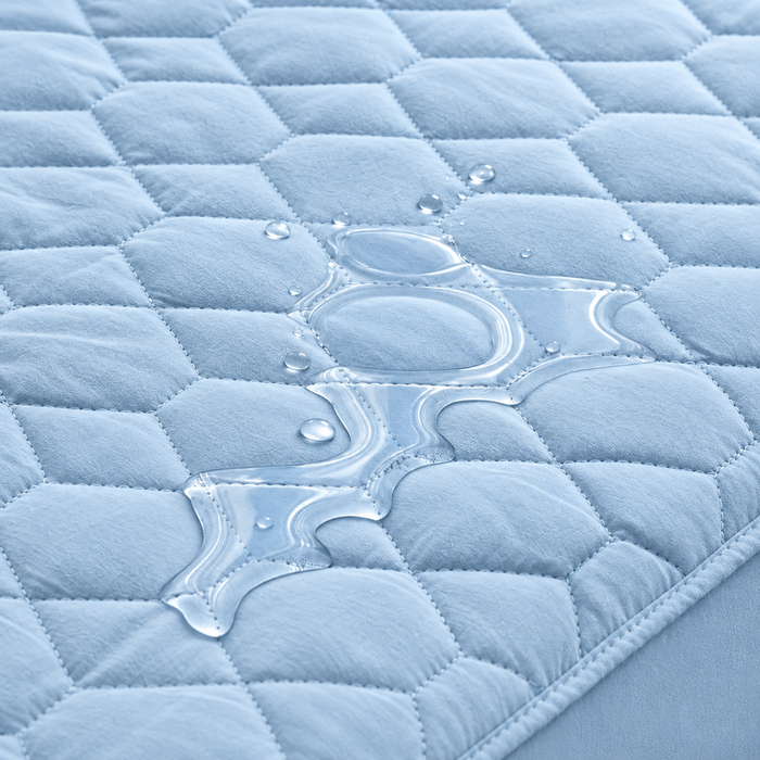 Waterproof Quilted Mattress Protector – Blue