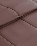 Westy Home chocolate solid microfiber comforter texture close-up