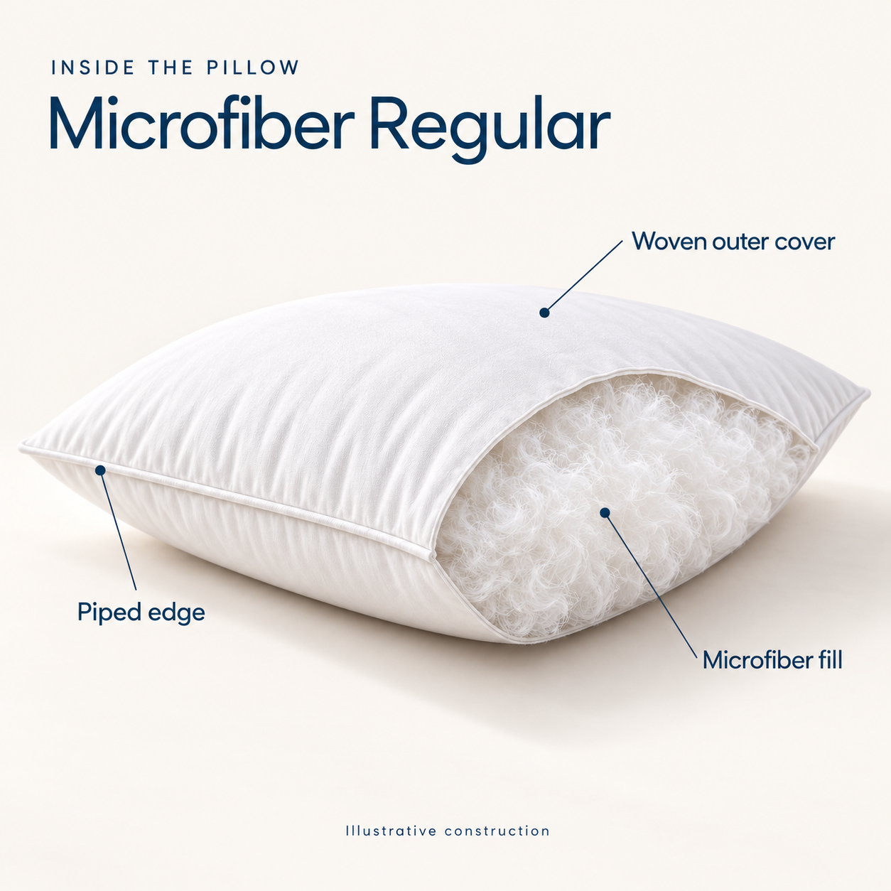 Inside the pillow: Regular Microfiber Pillow