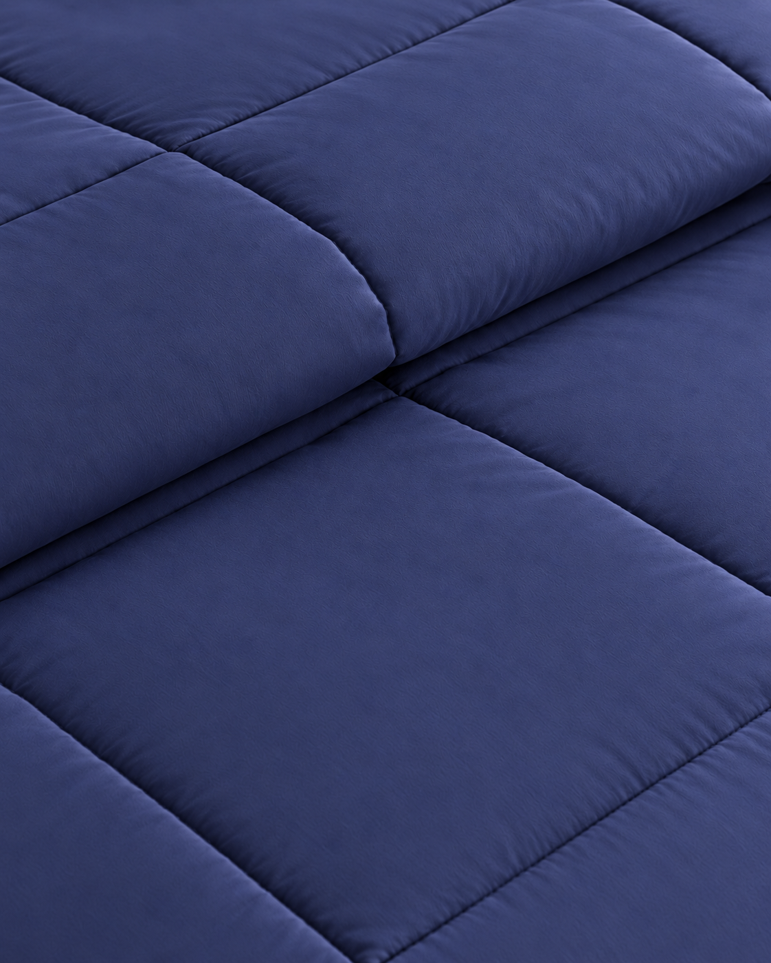 Westy Home Navy Blue microfiber comforter fabric texture close-up