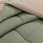 Westy Home Pearl & Moss reversible microfiber comforter close-up