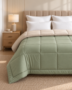 Westy Home Pearl & Moss reversible microfiber comforter bedroom detail
