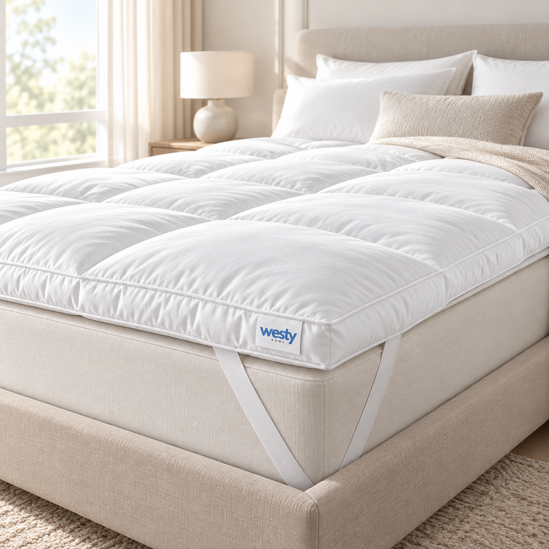 Westy Home white mattress topper — view 2