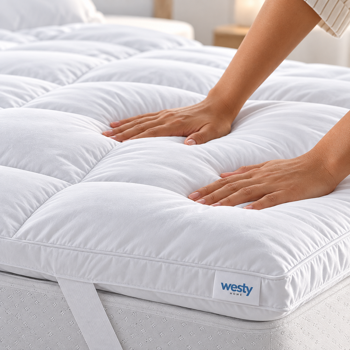 Westy Home white mattress topper — view 4