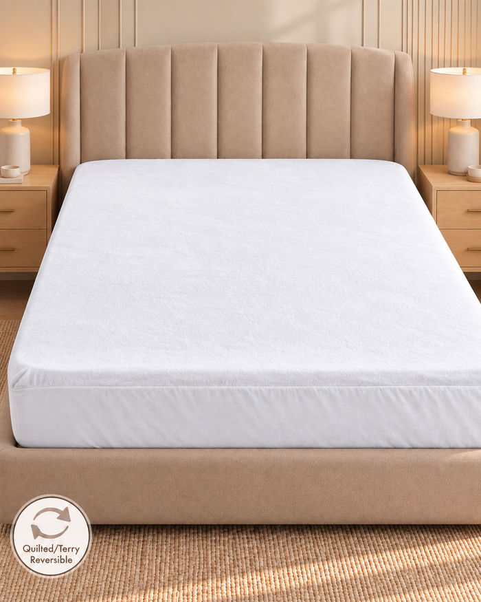 Waterproof Quilted Mattress Protector – White