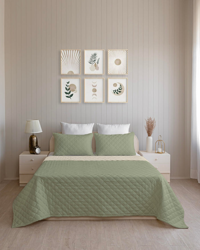 Quilted Dohar – Pearl & Moss
