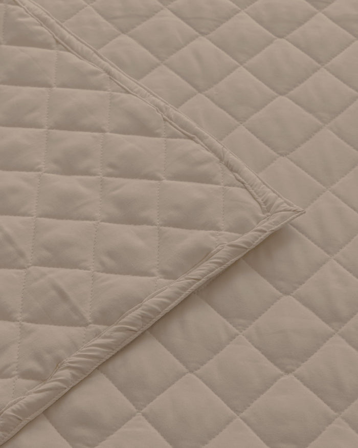 Quilted Dohar – Solid Mocha